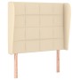 Cabecero con orejas de tela color crema 93x23x118/128 cm de vidaXL, Cabeceros y pies de cama - Ref: Foro24-3117943, Precio: 8...