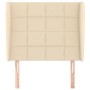 Cabecero con orejas de tela color crema 93x23x118/128 cm de vidaXL, Cabeceros y pies de cama - Ref: Foro24-3117943, Precio: 8...