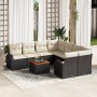 Conjunto de sofá de jardín 9 pcs Negro y blanco en Sofás de exterior | Comprar online en Foru.es