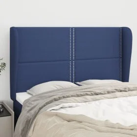 Kopfteil mit blauen Stoffohren 147x23x118/128 cm von vidaXL, Kopf- und Fußteile - Ref: Foro24-3117820, Preis: 100,09 €, Rabat...