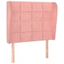 Cabecero con orejas de terciopelo rosa 103x23x118/128 cm de vidaXL, Cabeceros y pies de cama - Ref: Foro24-3118003, Precio: 9...