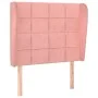 Headboard with pink velvet ears 103x23x118/128 cm by vidaXL, Headboards and footboards - Ref: Foro24-3118003, Price: 92,02 €,...