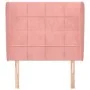 Headboard with pink velvet ears 103x23x118/128 cm by vidaXL, Headboards and footboards - Ref: Foro24-3118003, Price: 92,02 €,...
