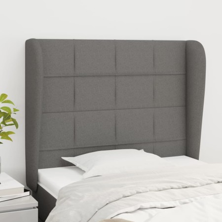 Cabecero con orejas de tela gris oscuro 93x23x118/128 cm de vidaXL, Cabeceros y pies de cama - Ref: Foro24-3117939, Precio: 7...
