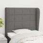 Cabecero con orejas de tela gris oscuro 93x23x118/128 cm de vidaXL, Cabeceros y pies de cama - Ref: Foro24-3117939, Precio: 7...