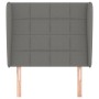 Cabecero con orejas de tela gris oscuro 93x23x118/128 cm de vidaXL, Cabeceros y pies de cama - Ref: Foro24-3117939, Precio: 7...