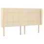 Headboard with cream fabric ears 203x23x118/128 cm by vidaXL, Headboards and footboards - Ref: Foro24-3117983, Price: 133,32 ...