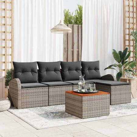 Conjunto de sofá de jardín 6 pcs Gris en Sofás de exterior | Comprar online en Foru.es