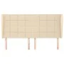 Headboard with cream fabric ears 203x23x118/128 cm by vidaXL, Headboards and footboards - Ref: Foro24-3117983, Price: 133,32 ...