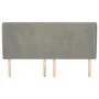 Headboard with light gray velvet ears 183x23x118/128 cm by vidaXL, Headboards and footboards - Ref: Foro24-3117736, Price: 11...