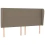 Cabecero con orejas de tela gris taupe 163x23x118/128 cm de vidaXL, Cabeceros y pies de cama - Ref: Foro24-3117686, Precio: 1...