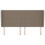 Cabecero con orejas de tela gris taupe 163x23x118/128 cm de vidaXL, Cabeceros y pies de cama - Ref: Foro24-3117686, Precio: 1...