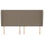 Cabecero con orejas de tela gris taupe 163x23x118/128 cm de vidaXL, Cabeceros y pies de cama - Ref: Foro24-3117686, Precio: 1...
