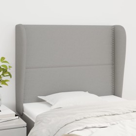 Cabecero con orejas de tela gris claro 103x23x118/128 cm de vidaXL, Cabeceros y pies de cama - Ref: Foro24-3117806, Precio: 6...