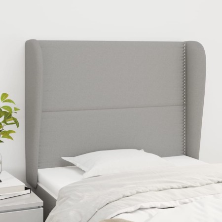 Cabecero con orejas de tela gris claro 103x23x118/128 cm de vidaXL, Cabeceros y pies de cama - Ref: Foro24-3117806, Precio: 6...