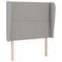 Cabecero con orejas de tela gris claro 103x23x118/128 cm de vidaXL, Cabeceros y pies de cama - Ref: Foro24-3117806, Precio: 6...
