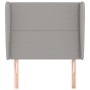Cabecero con orejas de tela gris claro 103x23x118/128 cm de vidaXL, Cabeceros y pies de cama - Ref: Foro24-3117806, Precio: 6...