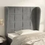 Headboard with light gray velvet ears 103x23x118/128 cm by vidaXL, Headboards and footboards - Ref: Foro24-3117998, Price: 73...