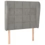 Kopfteil mit hellgrauen Samtohren 103x23x118/128 cm von vidaXL, Kopf- und Fußteile - Ref: Foro24-3117998, Preis: 73,58 €, Rab...