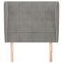 Cabecero con orejas de terciopelo gris claro 103x23x118/128 cm de vidaXL, Cabeceros y pies de cama - Ref: Foro24-3117998, Pre...