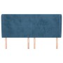 Cabecero con orejas de terciopelo azul oscuro 203x23x118/128 cm de vidaXL, Cabeceros y pies de cama - Ref: Foro24-3117746, Pr...
