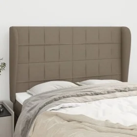 Cabecero con orejas de tela gris taupe 147x23x118/128 cm de vidaXL, Cabeceros y pies de cama - Ref: Foro24-3117958, Precio: 1...