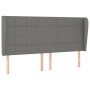 Cabecero con orejas de tela gris oscuro 163x23x118/128 cm de vidaXL, Cabeceros y pies de cama - Ref: Foro24-3117963, Precio: ...