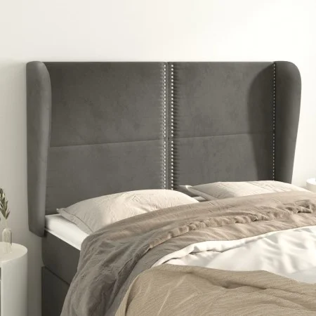 Headboard with dark gray velvet ears 147x23x118/128 cm by vidaXL, Headboards and footboards - Ref: Foro24-3117865, Price: 99,...