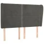 Headboard with dark gray velvet ears 147x23x118/128 cm by vidaXL, Headboards and footboards - Ref: Foro24-3117865, Price: 99,...
