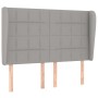 Cabecero con orejas de tela gris claro 147x23x118/128 cm de vidaXL, Cabeceros y pies de cama - Ref: Foro24-3117954, Precio: 1...