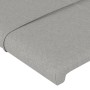 Cabecero con orejas de tela gris claro 147x23x118/128 cm de vidaXL, Cabeceros y pies de cama - Ref: Foro24-3117954, Precio: 1...