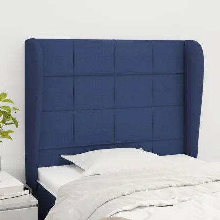 Headboard with blue fabric ears 93x23x118/128 cm by vidaXL, Headboards and footboards - Ref: Foro24-3117944, Price: 71,43 €, ...