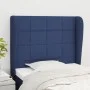 Headboard with blue fabric ears 93x23x118/128 cm by vidaXL, Headboards and footboards - Ref: Foro24-3117944, Price: 71,43 €, ...