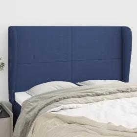 Kopfteil mit blauen Stoffohren 147x23x118/128 cm von vidaXL, Kopf- und Fußteile - Ref: Foro24-3117680, Preis: 120,15 €, Rabat...