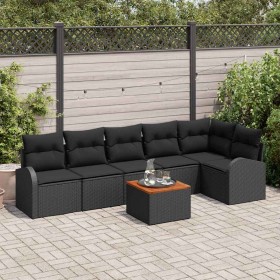 Conjunto de sofá de jardín 7 pcs Negro en Sofás de exterior | Comprar online en Foru.es