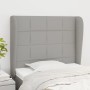 Cabecero con orejas de tela gris claro 83x23x118/128 cm de vidaXL, Cabeceros y pies de cama - Ref: Foro24-3117930, Precio: 70...
