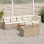 Conjunto de sofás de jardín 9 pcs Beige y Crema ratán sintético en Sofás de exterior | Comprar online en Foru.es