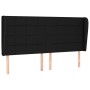 Cabecero con orejas de tela negro 163x23x118/128 cm de vidaXL, Cabeceros y pies de cama - Ref: Foro24-3117964, Precio: 114,68...