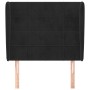Cabecero con orejas de terciopelo negro 93x23x118/128 cm de vidaXL, Cabeceros y pies de cama - Ref: Foro24-3117994, Precio: 8...