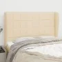 Headboard with cream fabric ears 147x23x118/128 cm by vidaXL, Headboards and footboards - Ref: Foro24-3117959, Price: 107,94 ...