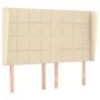 Headboard with cream fabric ears 147x23x118/128 cm by vidaXL, Headboards and footboards - Ref: Foro24-3117959, Price: 107,94 ...