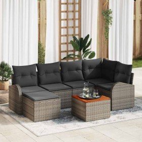 Conjunto de sofá de jardín 7 pcs Gris en Sofás de exterior | Comprar online en Foru.es