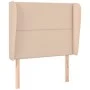 Cabecero con orejas cuero sintético capuchino 103x23x118/128 cm de vidaXL, Cabeceros y pies de cama - Ref: Foro24-3117905, Pr...
