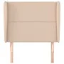 Cabecero con orejas cuero sintético capuchino 103x23x118/128 cm de vidaXL, Cabeceros y pies de cama - Ref: Foro24-3117905, Pr...
