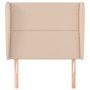 Cabecero con orejas cuero sintético capuchino 103x23x118/128 cm de vidaXL, Cabeceros y pies de cama - Ref: Foro24-3117905, Pr...