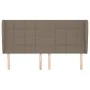 Cabecero con orejas de tela gris taupe 183x23x118/128 cm de vidaXL, Cabeceros y pies de cama - Ref: Foro24-3117974, Precio: 1...