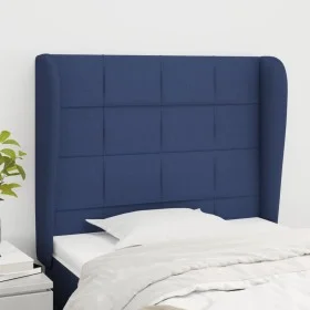 Headboard with blue fabric ears 83x23x118/128 cm by vidaXL, Headboards and footboards - Ref: Foro24-3117936, Price: 74,17 €, ...