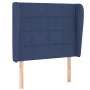 Headboard with blue fabric ears 83x23x118/128 cm by vidaXL, Headboards and footboards - Ref: Foro24-3117936, Price: 74,17 €, ...