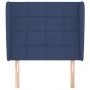 Headboard with blue fabric ears 83x23x118/128 cm by vidaXL, Headboards and footboards - Ref: Foro24-3117936, Price: 74,17 €, ...