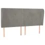 Headboard with light gray velvet ears 163x23x118/128 cm by vidaXL, Headboards and footboards - Ref: Foro24-3117730, Price: 11...